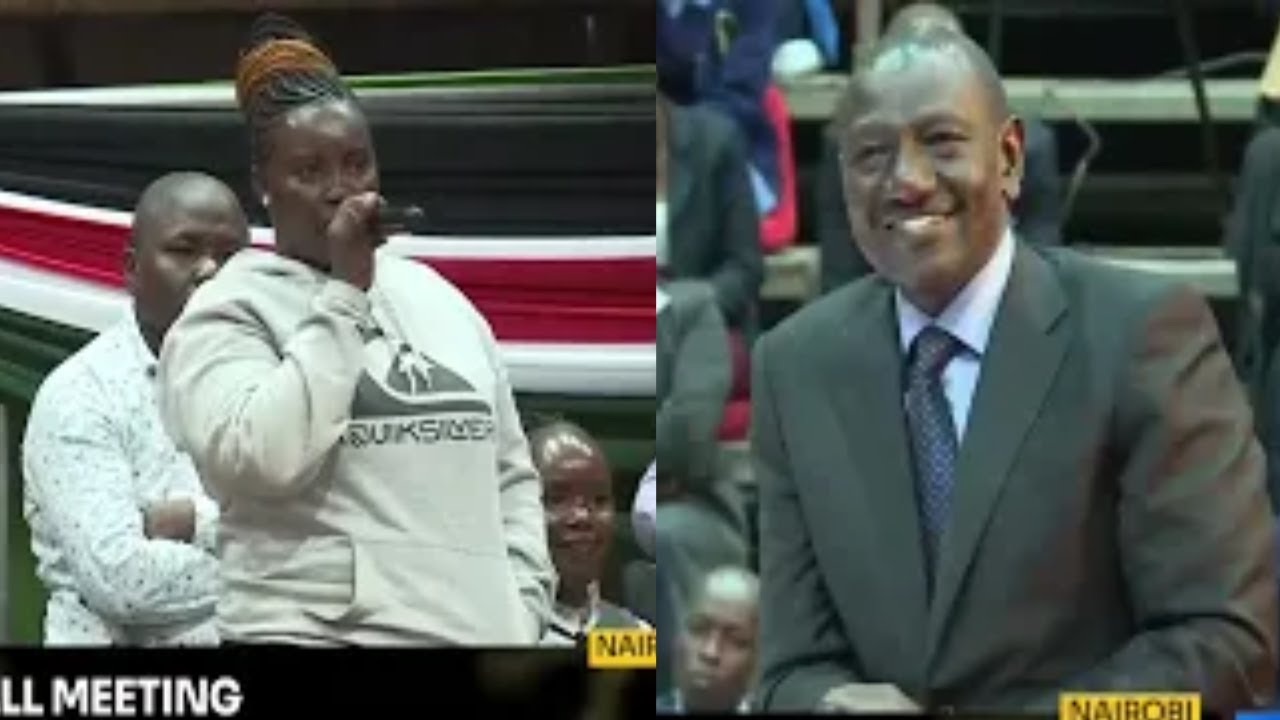 DRAMA AS AN EMOTIONAL MAMA MBOGA WHO VOTED FOR RUTO CONFRONTS HIM  AT NAIROBI TOWN HALL MEETING