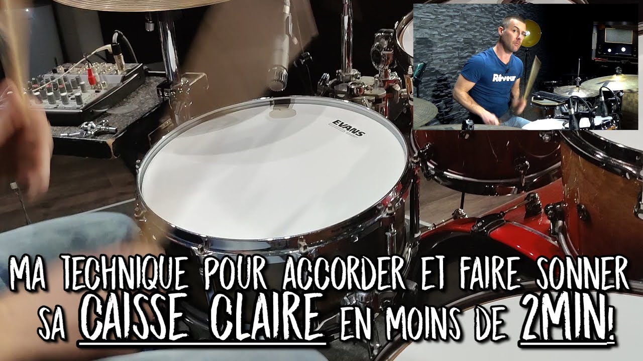 Ma technique pour accorder et faire sonner sa caisse claire en 2min!