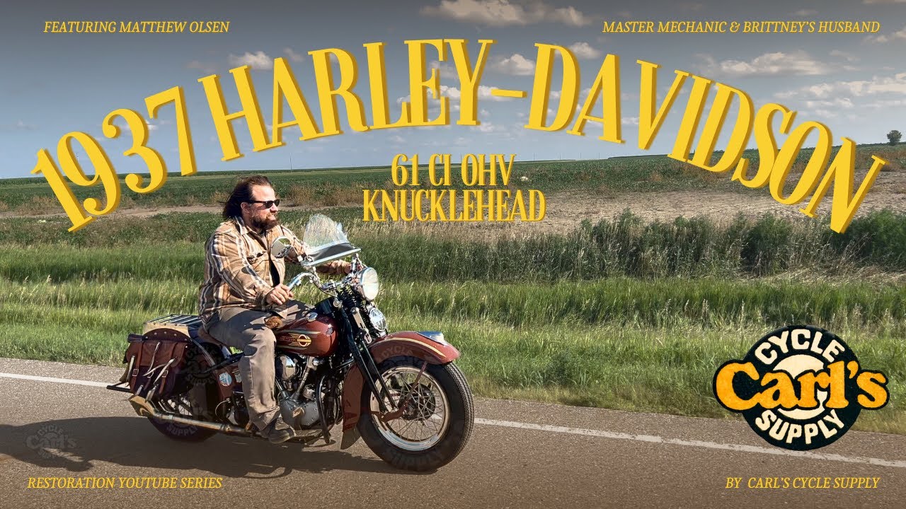 Harley Davidson Knucklehead 1937 года довоенного выпуска! Реставрация и обзор!
