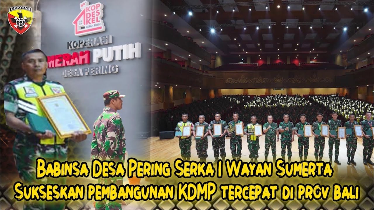 BABINSA PERING SUKSESKAN PEMBANGUNAN KDMP TERCEPAT DI BALI