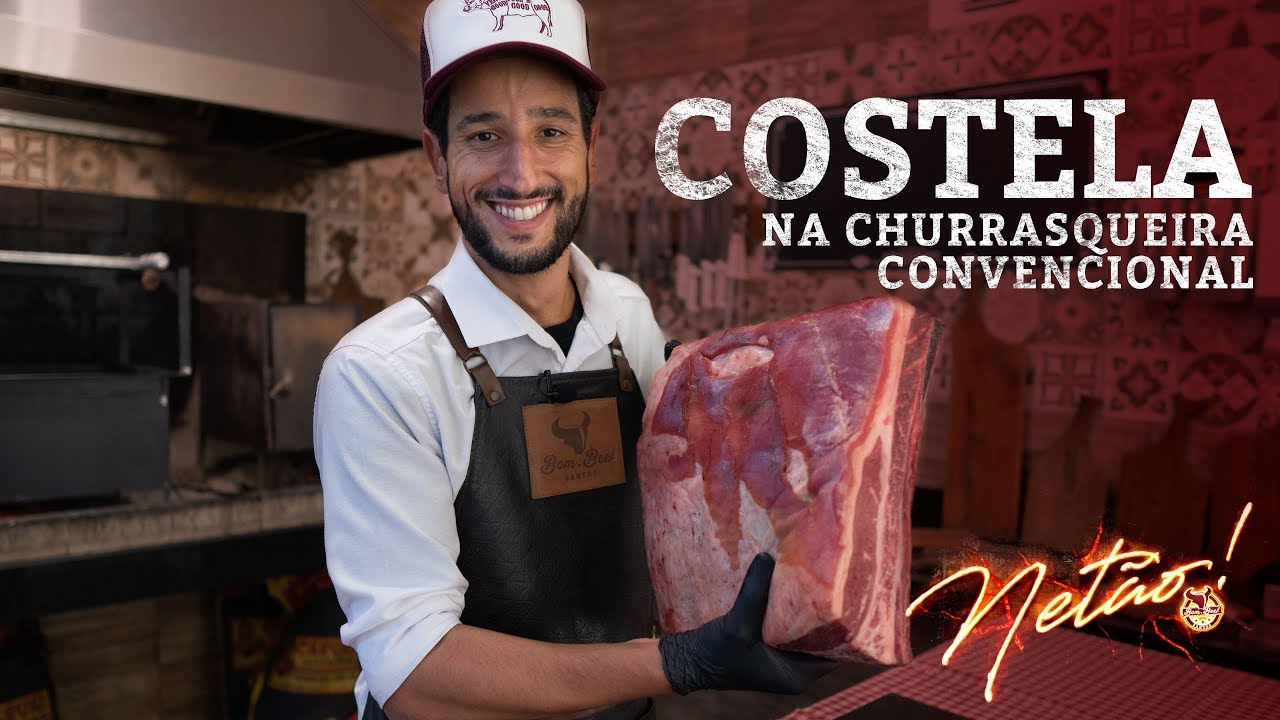 Como fazer Costela na Churrasqueira Convencional | Netão! Bom Beef #25