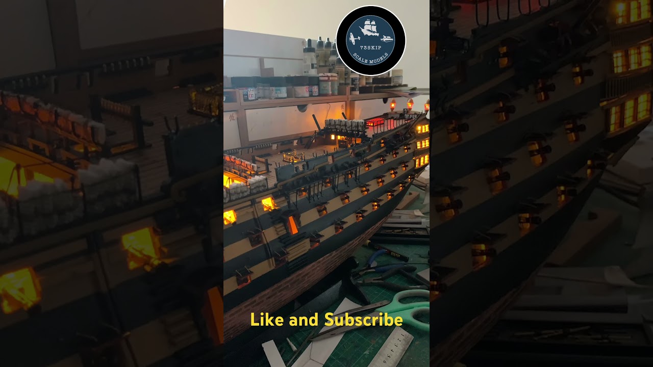 HMS Victory 1/75 With Lights - Billing Boats - Part 15 #billing boats #model ships #hms victory