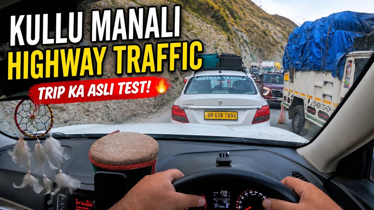 Kullu Manali Highway Traffic 🚗 | Mahindra XUV300 Road Trip Through Himachal