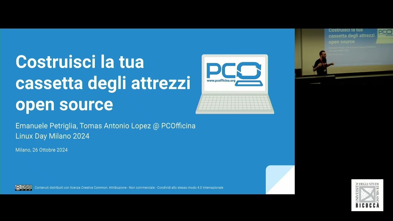 PCO Tech Talk @ Linux Day 2024 - Costruisci la tua cassetta degli attrezzi opensource