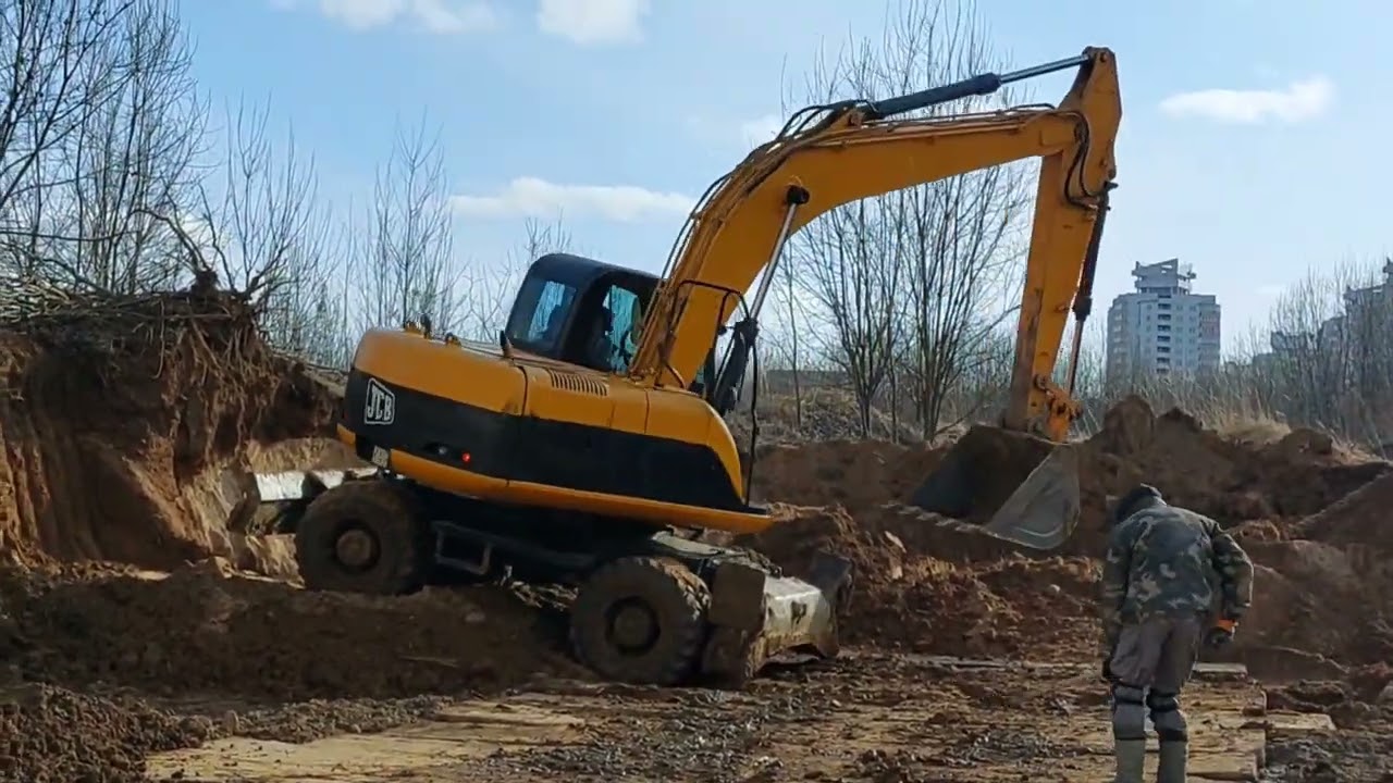 Работа на Экскаваторе JCB 160
