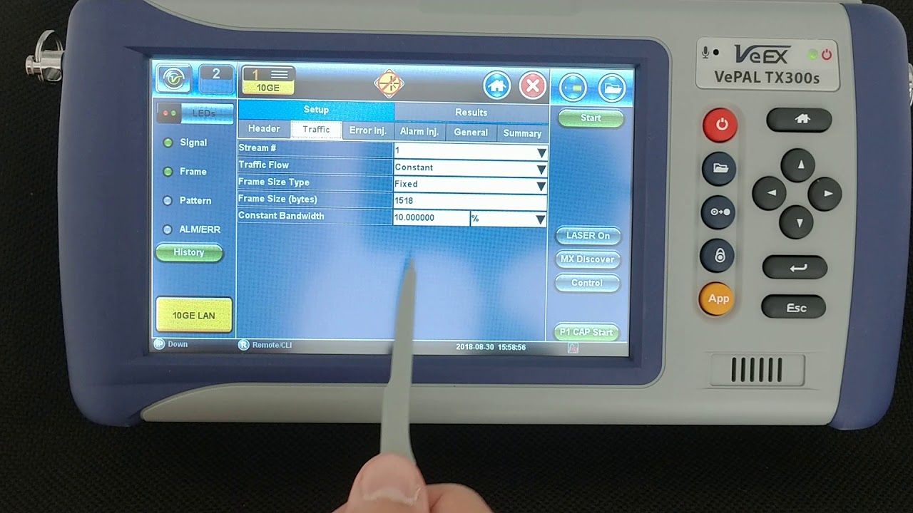 VeEX TX300/TX320 - Teste de Throughput