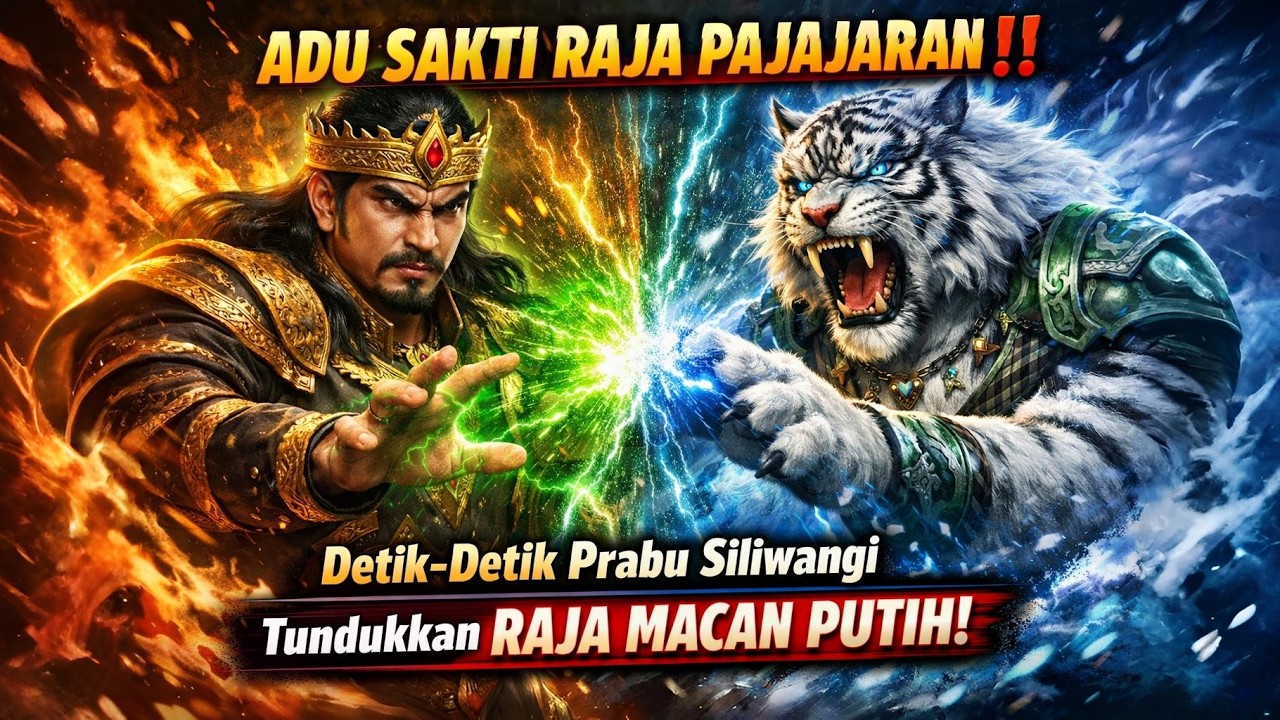 ADU SAKTI RAJA PAJAJARAN‼️ Detik-Detik Prabu Siliwangi Tundukkan Raja Macan Putih!
