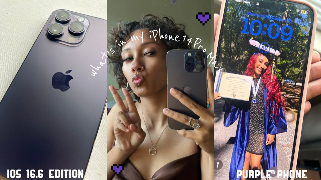 WHAT’S ON MY ♡PURPLE♡ IPHONE 14 PRO MAX