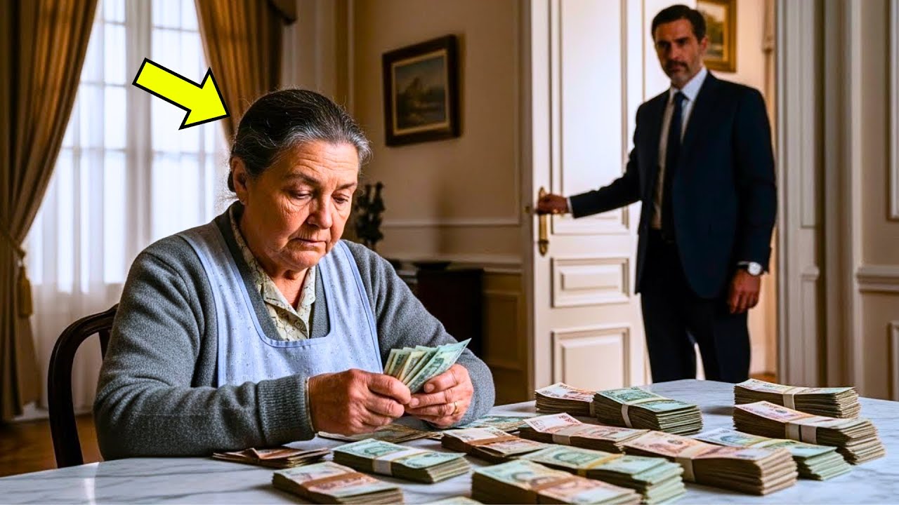 Anciana creyó estar sola limpiando. Un magnate la espiaba en secreto y lo que vio cambió todo.