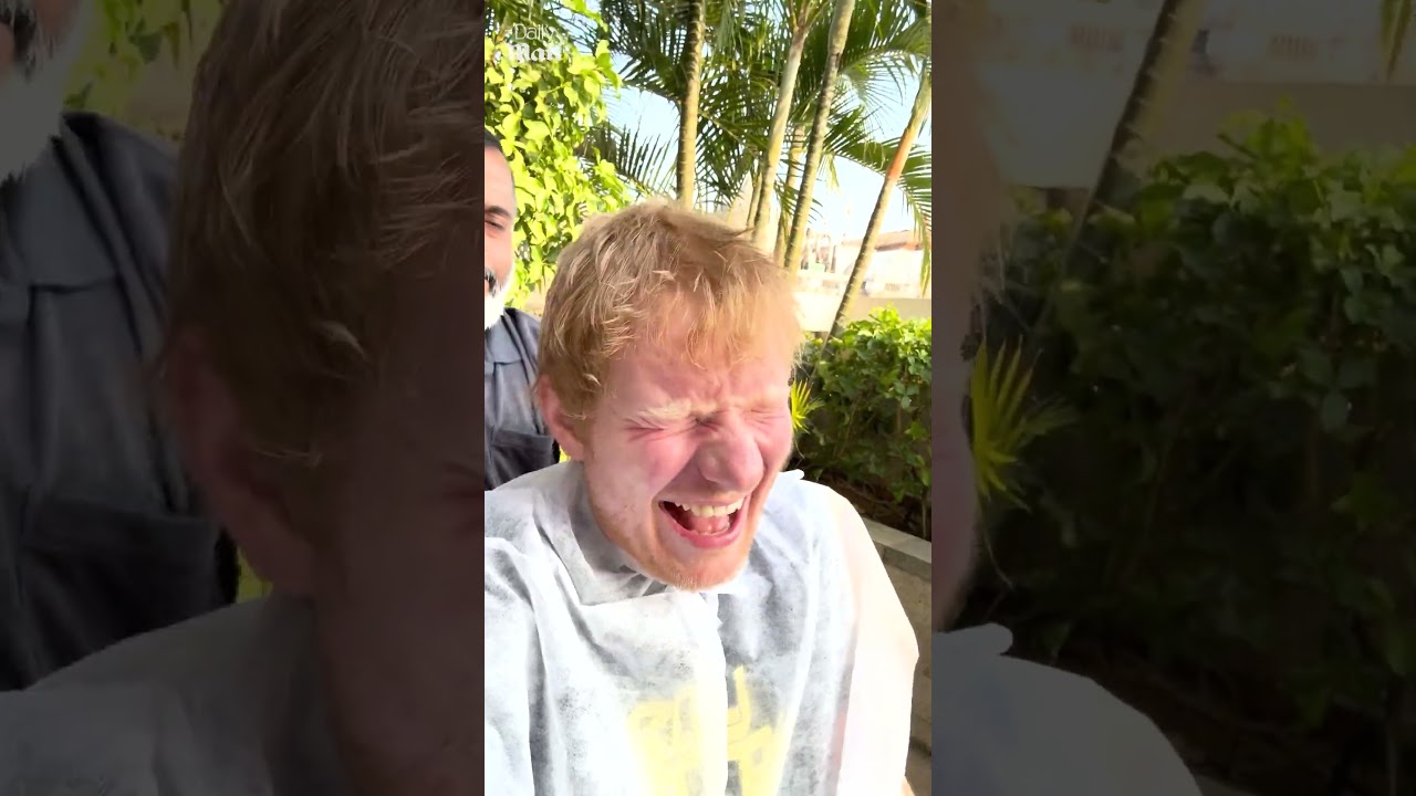 Ed Sheeran gets brutal Indian head massage