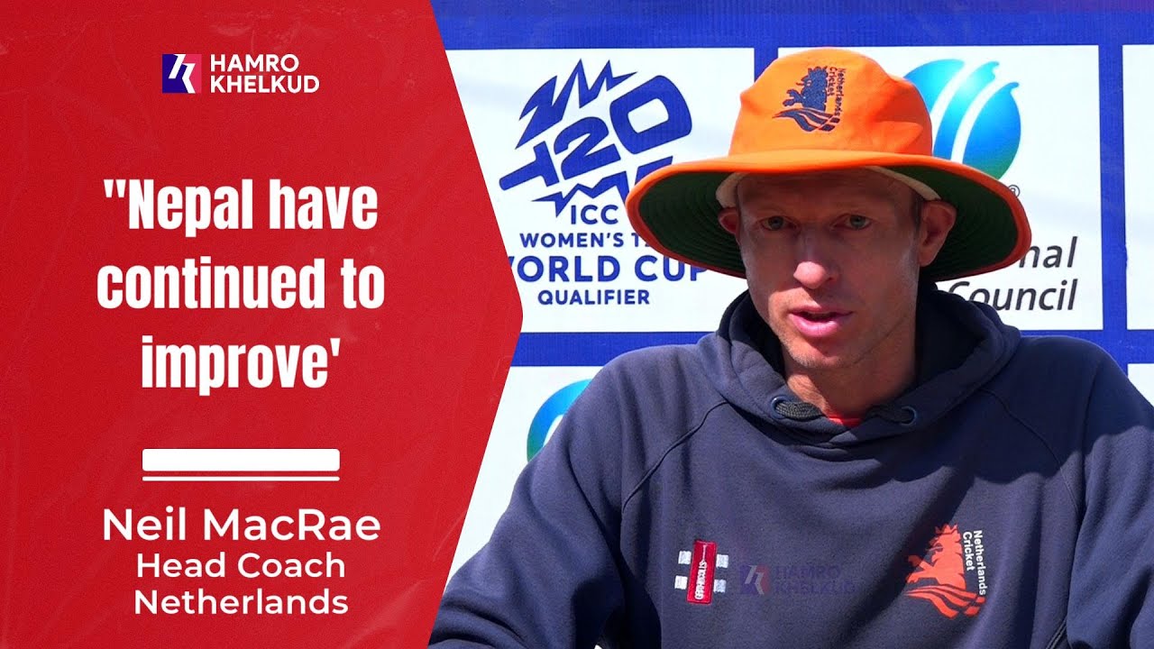 Netherlands Coach Neil MacRae after nervy win over Nepal in ICC Women's T20 World Cup Qualifier