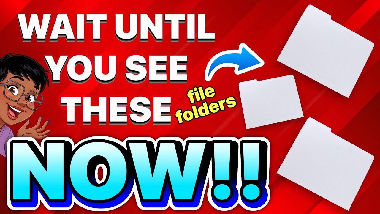 WATCH WHAT HAPPENS NEXT! File Folder Transformation!  Quick & Easy Way To Print On File Folders💙