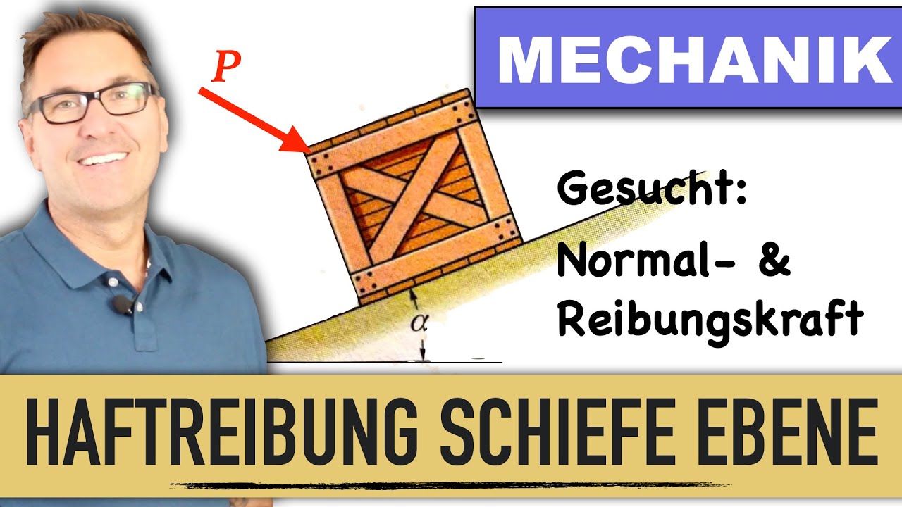 Normalkraft & Reibungskraft Schiefe Ebene | Haftreibung | Reibung | Haftkoeffizient | Haltekraft