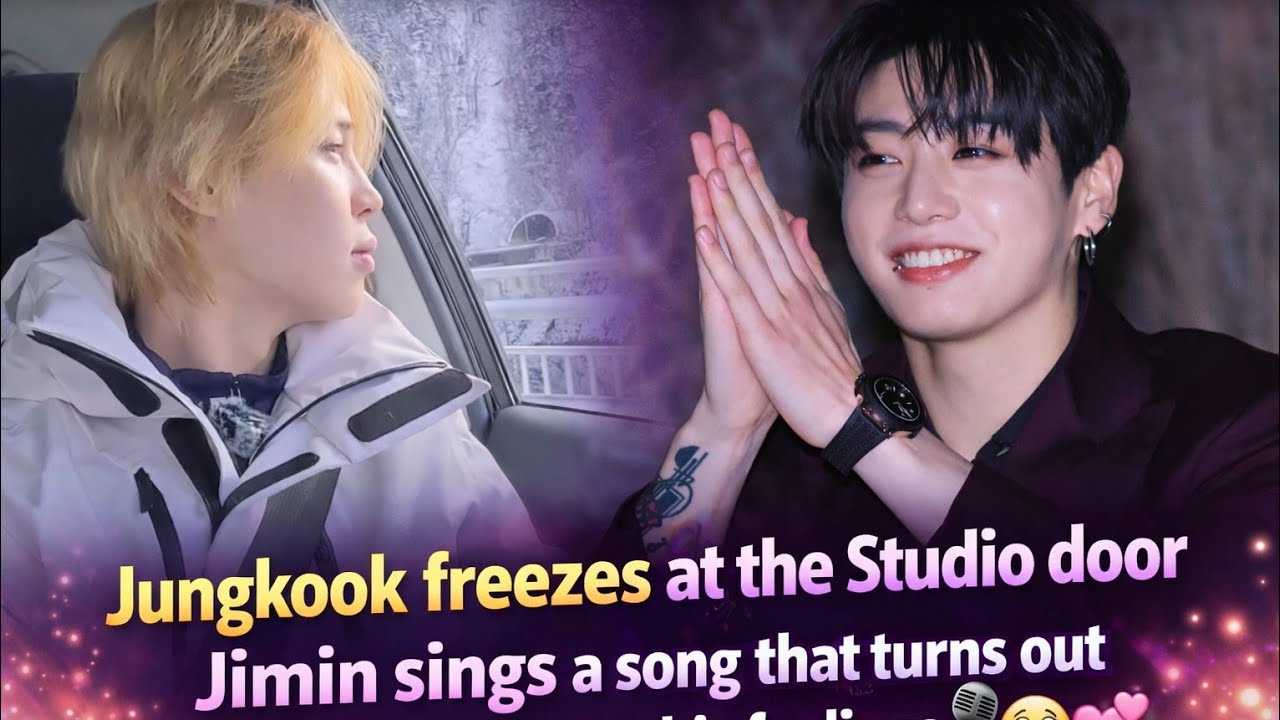 Jungkook freezes at the Studio door-Jimin sings a song that turns out to be a reply to his feelings