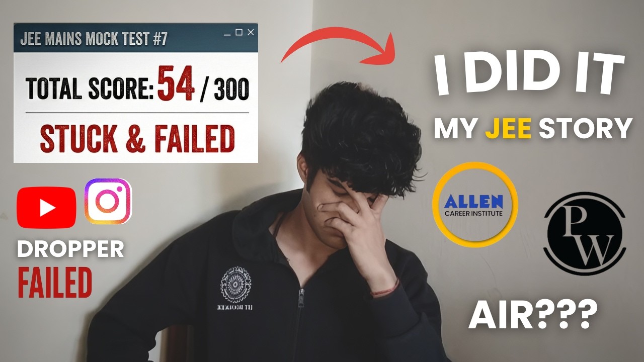 54 Marks to IIT Roorkee: My Honest JEE Story (The Truth No One Tells You)