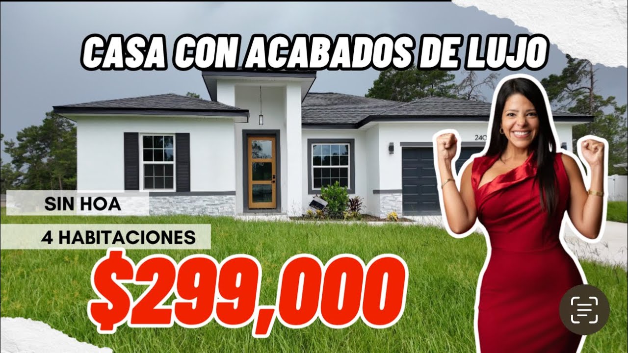 Casa ECONÓMICA con acabados de LUJO en OCALA, FL, No HOA, ni CDD
