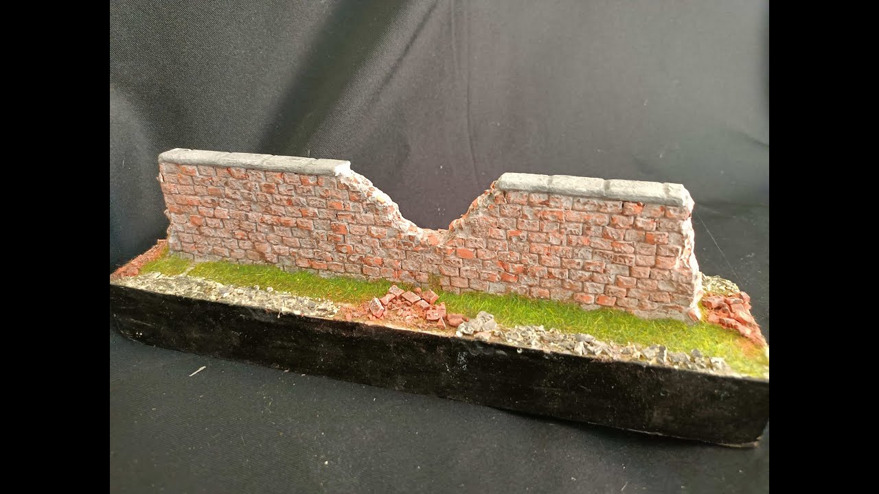 Brick wall for dioramas tutorial 1/35 scale