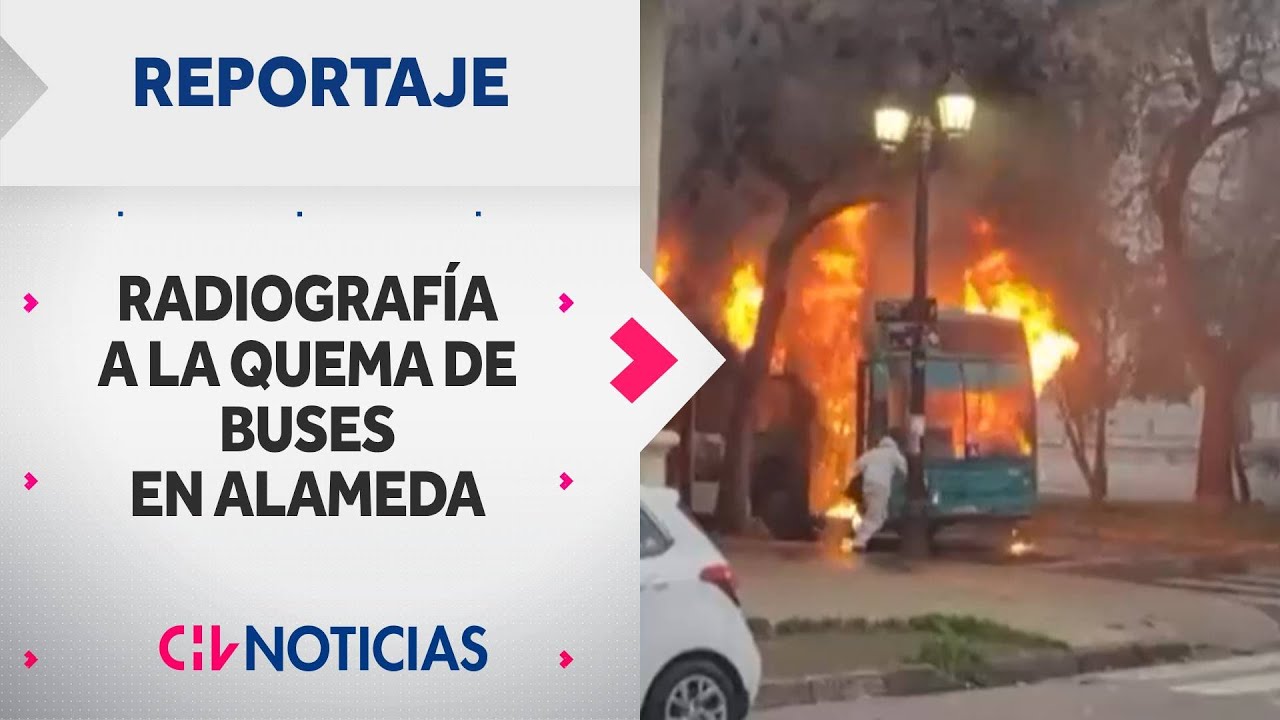 REPORTAJE | Radiografía a la quema de buses en Alameda: ¿Cómo operan los overoles blancos?