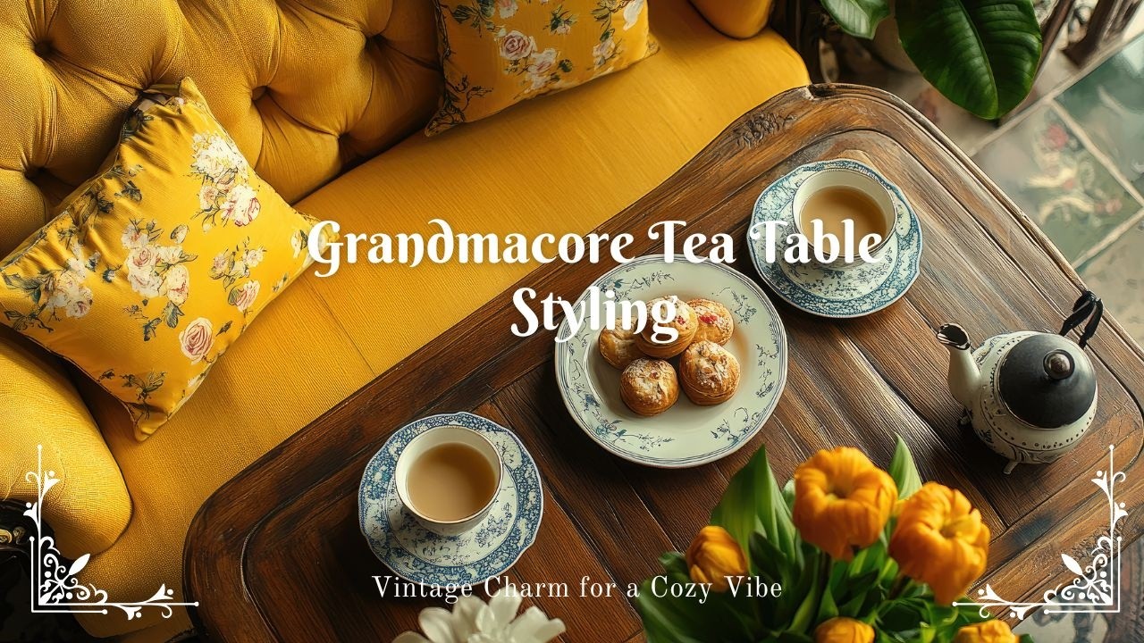 Grandmacore Tea Table Styling: Vintage Charm for a Cozy Vibe