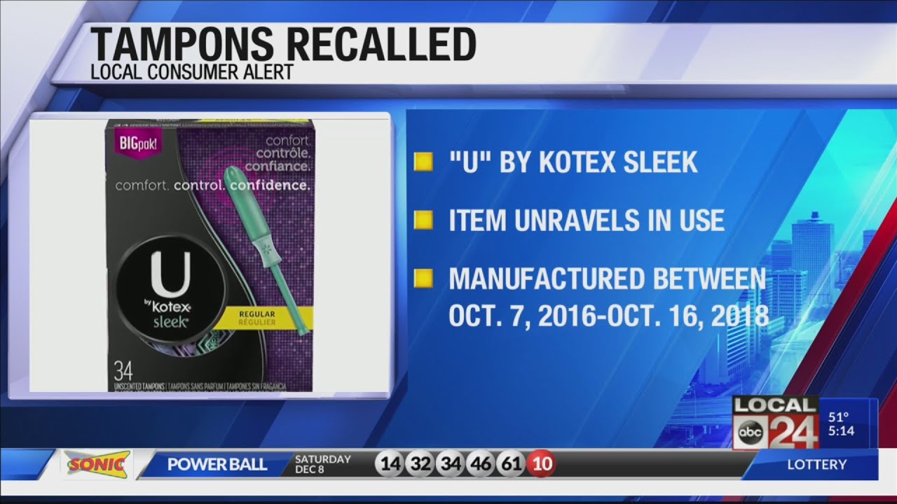 Tampons Recalled