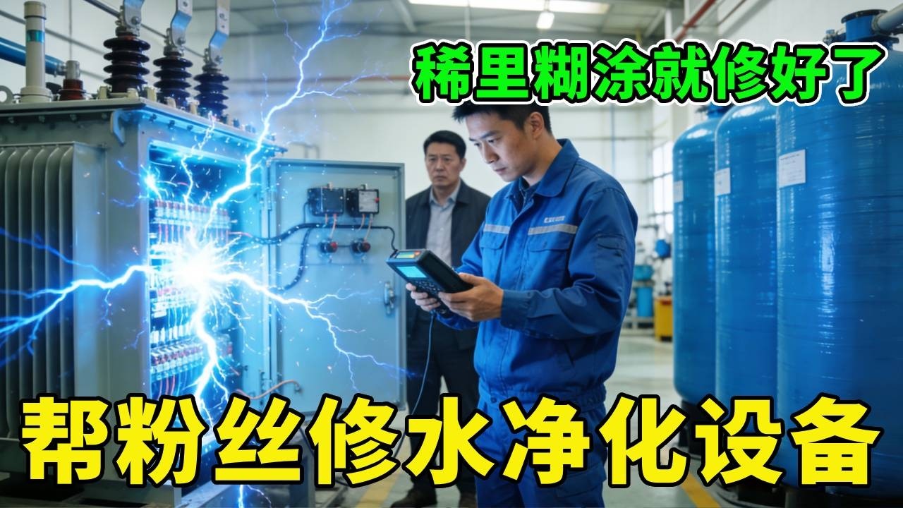 帮粉丝修电解制水净化设备，一开机就发热把老板吓得不轻，没想到稀里糊涂就修好了【城阳电工电路】