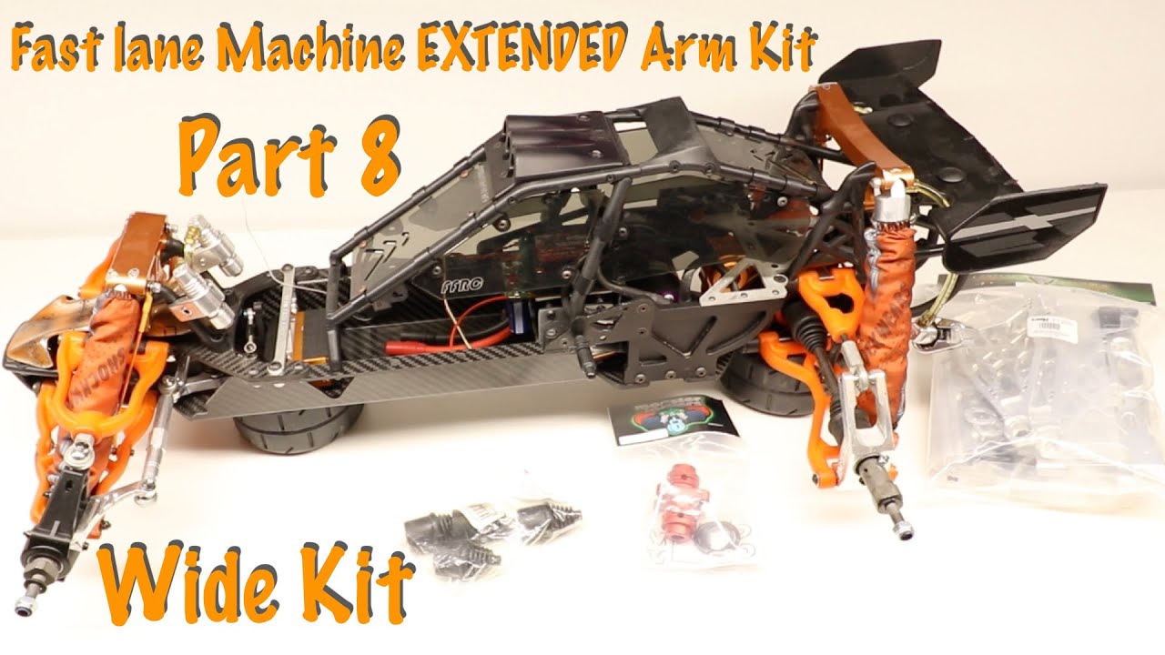 Hpi Baja 5B Fast Lane Machine Extended Arms. Front Rebuild Part 8