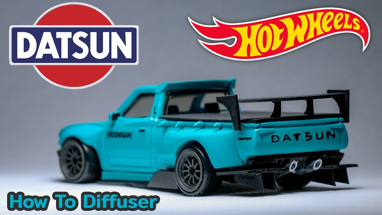 Datsun 620 How to Diffuser #Hotwheelcustom #164Custom #Diecastcustom