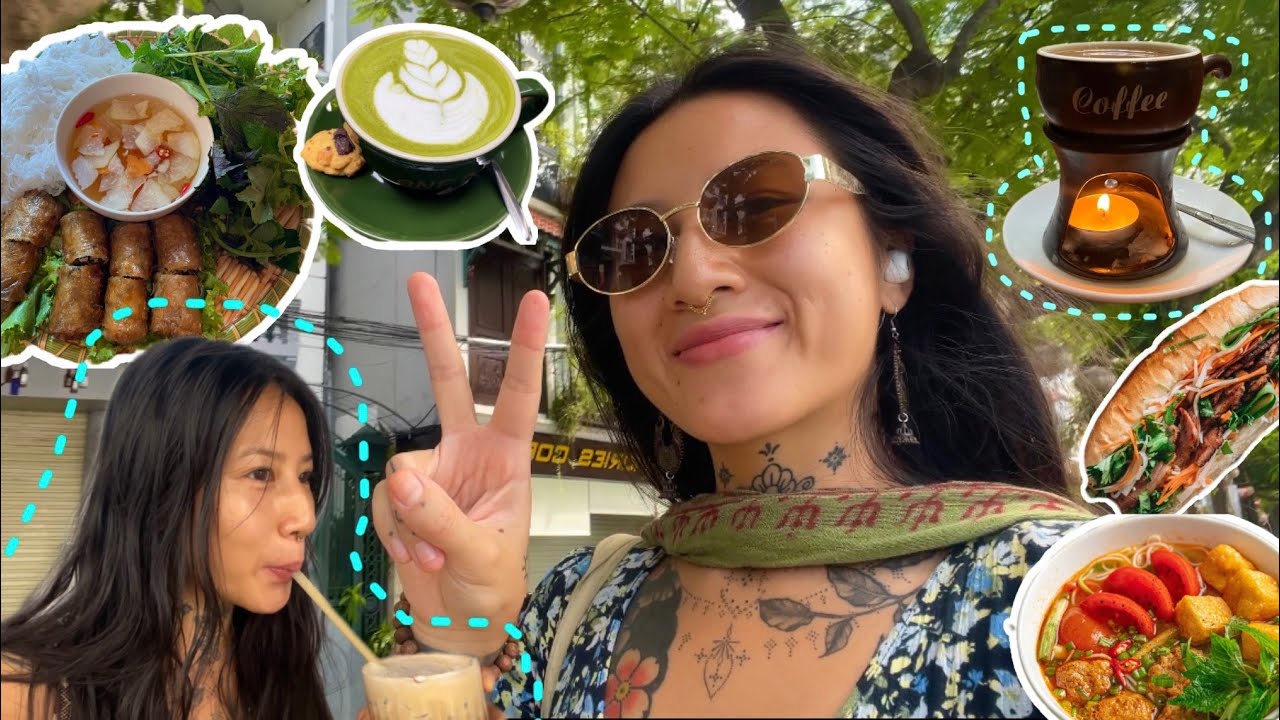 Всё, что я ела в Ханое, Вьетнам🥢🇻🇳 Видеоблог о еде для одиночных путешественников 🍜 уличная еда, ...