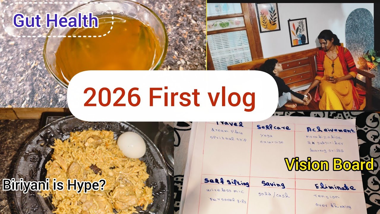 தமிழில்|  First Day of 2026✨ vision board+Relax Routine+candle light dinner 