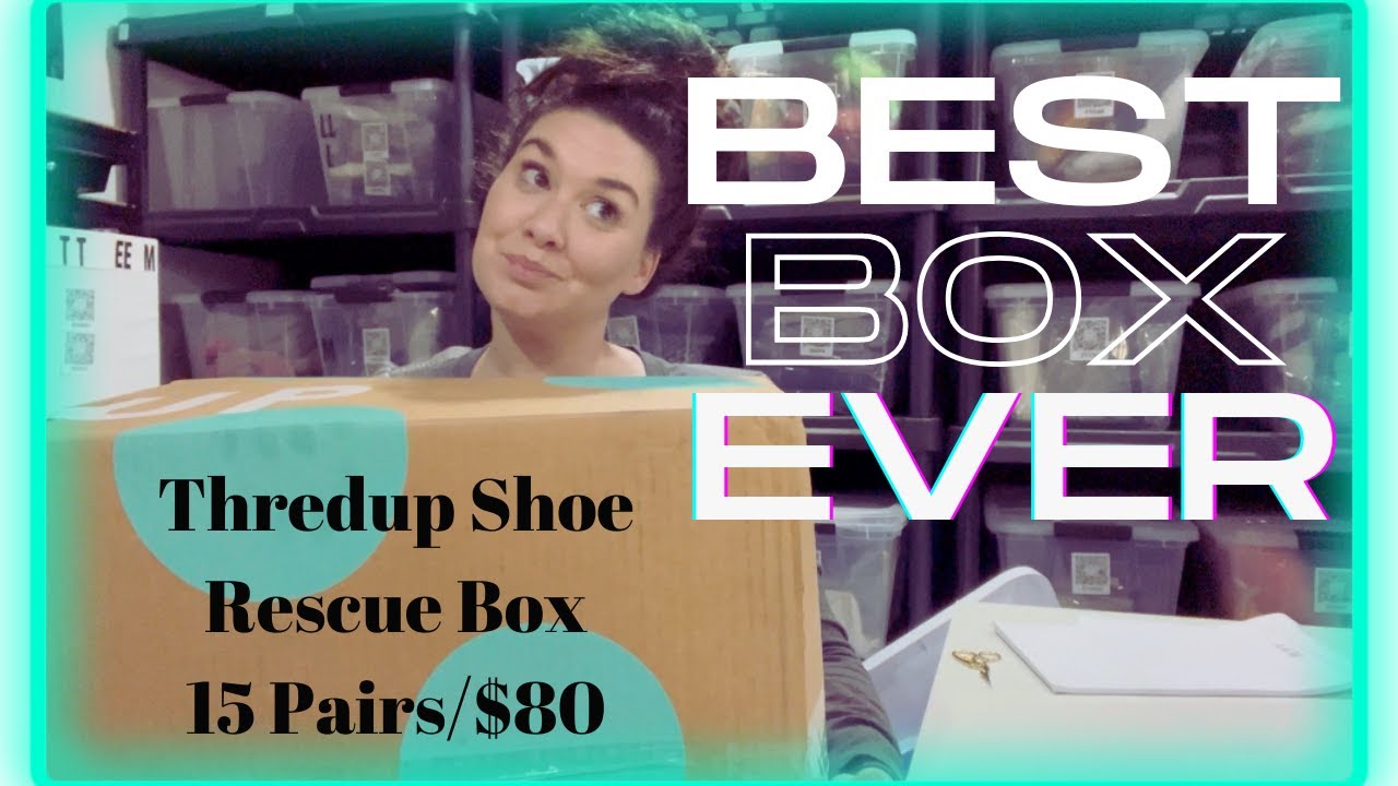 Chatty Updates + Thredup RESCUE Box Unboxing 15 pairs of SHOES! Can I make $600?! Part-Time Reseller