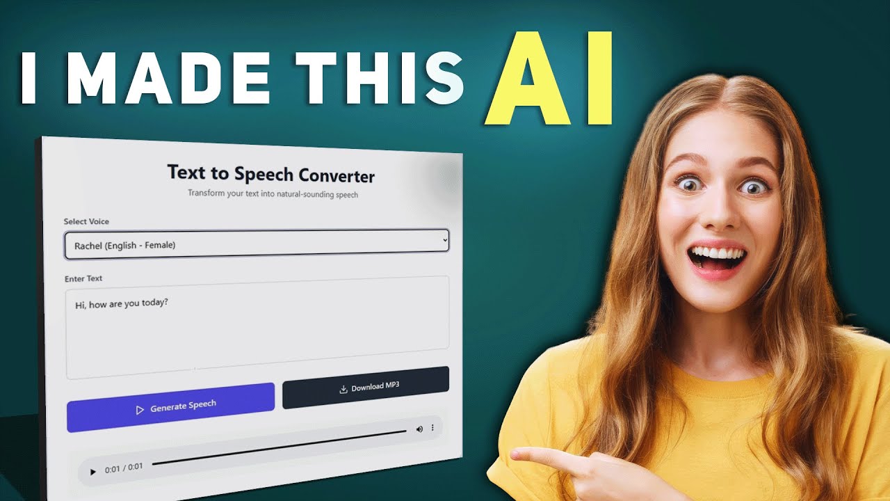 Build Your Own Text to Voice Generator Tool Using AI in Minutes [ NO Coding ]