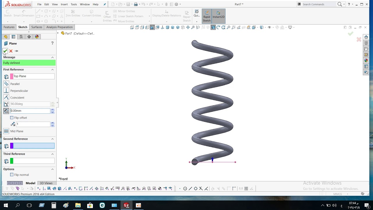 Double pipe Helical by solid work