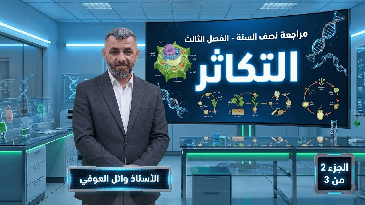 مراجعة نصف السنة - الفصل الثالث (التكاثر) - الجزء 2 - الأحياء للسادس الاعدادي - الأستاذ وائل العوفي
