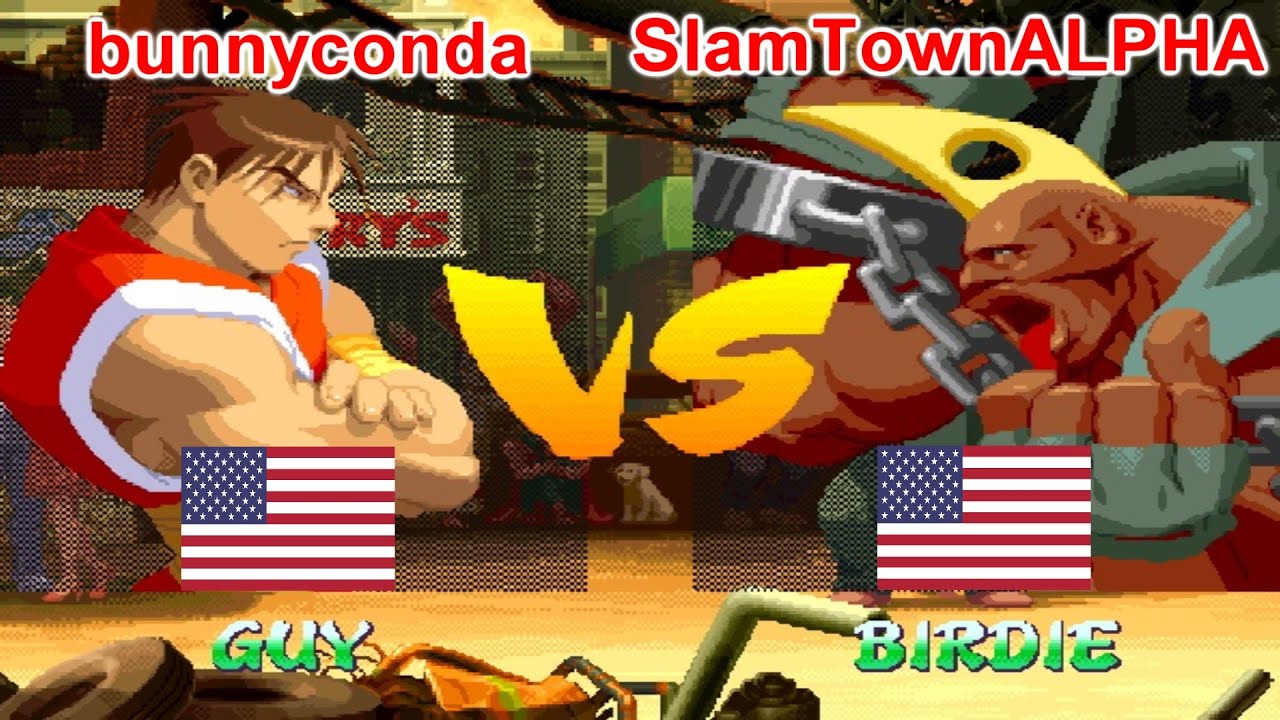 Street Fighter Alpha 2 - bunnyconda vs SlamTownALPHA FT10