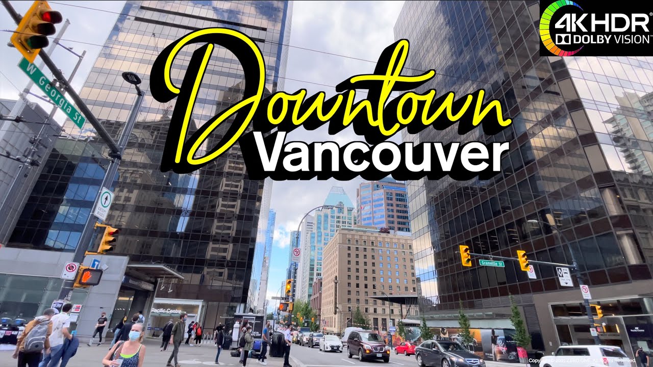 Vancouver Downtown Summer Walk 🇨🇦  Vancouver, B.C., Canada, Virtual Walking Tour, [4K HDR 60fps]