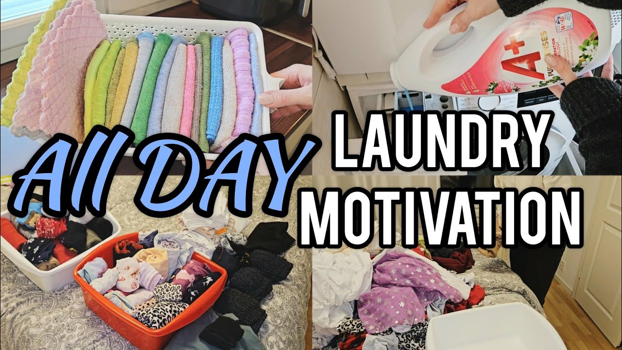 WASH DRY FOLD REPEAT/ FOLDING LAUNDRY MOTIVATION