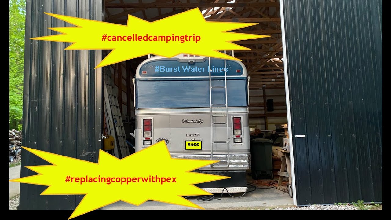 88 Bluebird Wanderlodge FC35 Fresh Water Line Repairs #waterlineleaks #replacingcopperwithpex