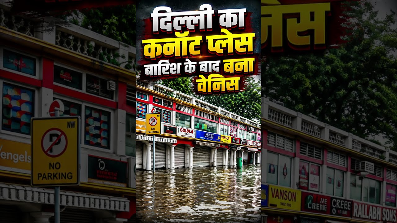 Delhi का Connaught Place बारिश के बाद बना वेनिस | #shorts