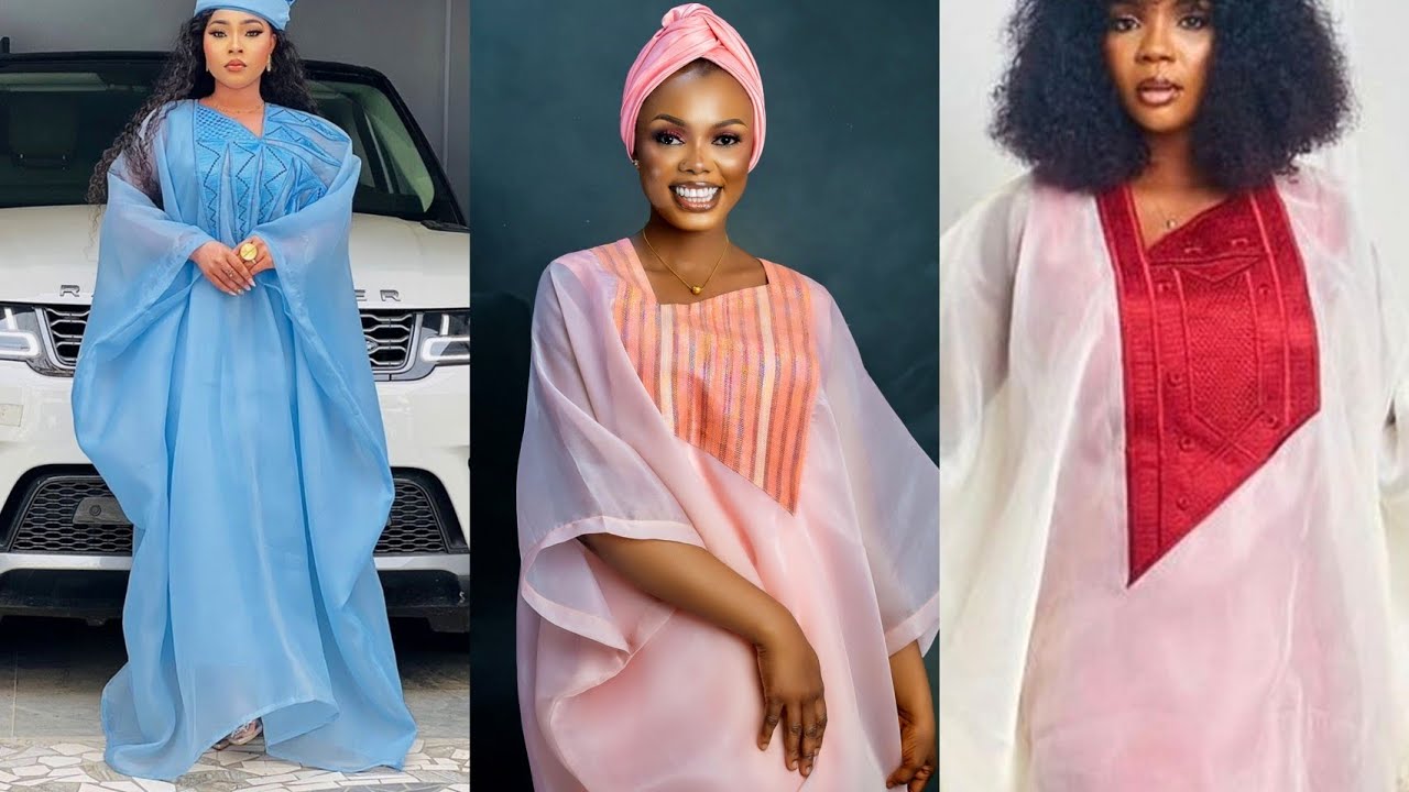 How to Cut & Sew this Trendy ORGANDY BUBU/AGBADA With ASOOKE | without Embroidery / Luxury Kaftan