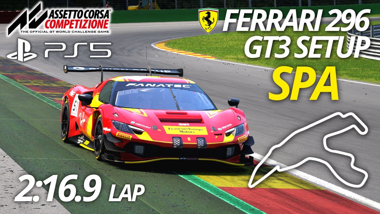 ACC on PS5: Ferrari 296 GT3 Setup - Spa - 2:16.9 lap