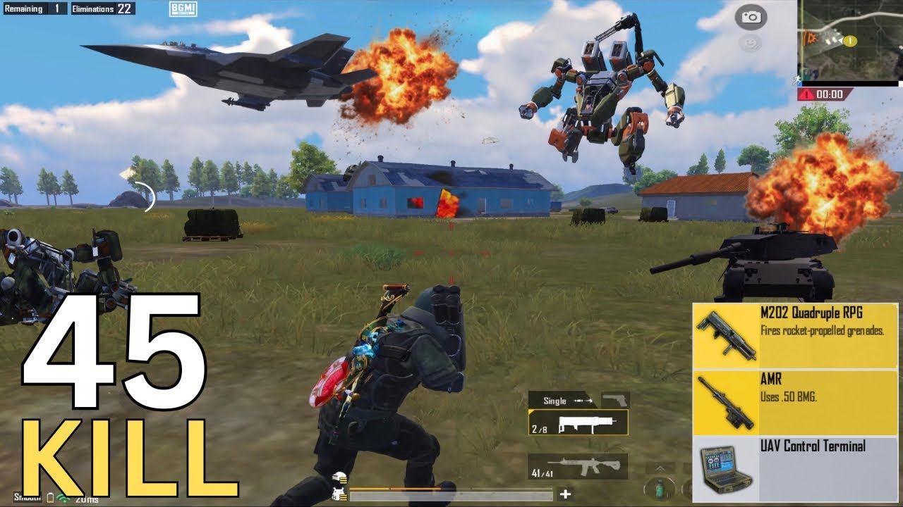 Drop Hunting with M202 + AMR 💥 Destroy Jet, Robot In Payload Mode 🔥 || PUBG MOBILE ||