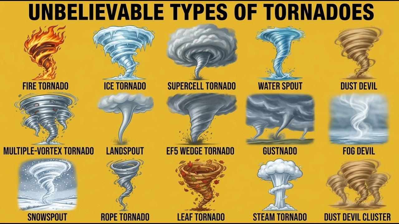 Unbelievable Types of Tornadoes | Rare & Powerful Natural Phenomena Explained