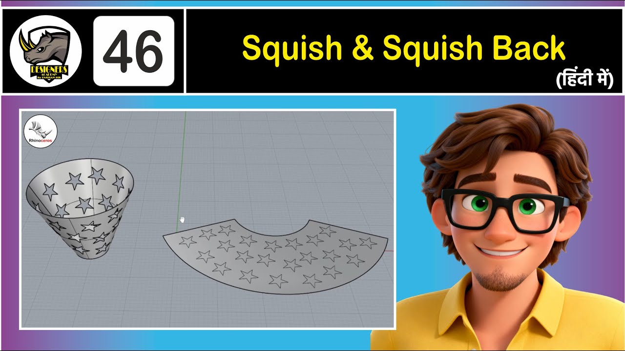Rhino 8 3D Squish & Squish Back Command for 3d to 2d Firma, Curvature of Surface, Surface Area of 3d