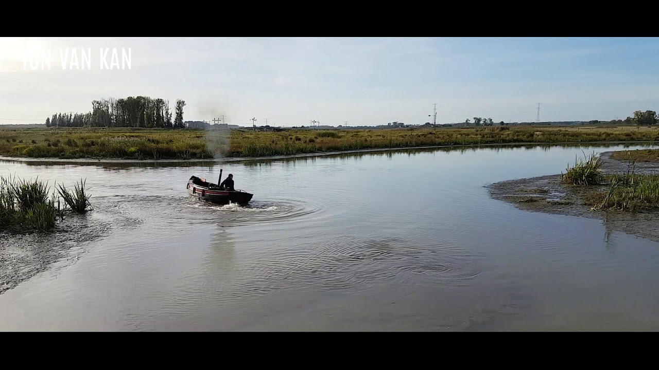 Een opduwer of opdrukker (lekker geluidje) komt vast te zitten in de Brabantse biesbosch