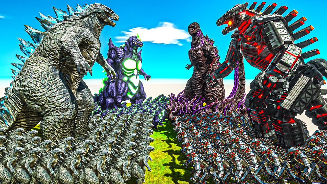 Growing Godzilla Tournament Battle - Godzilla vs Shin Godzilla vs Mechagodzilla vs Super Godzilla
