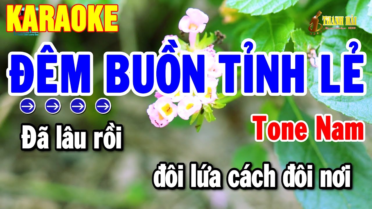 Karaoke Đêm Buồn Tỉnh Lẻ Tone Nam - Nhạc Sống Chuẩn Dễ Hát 2025 | Thanh Hải