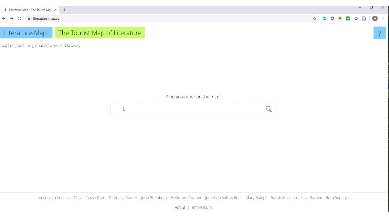 Literature map website