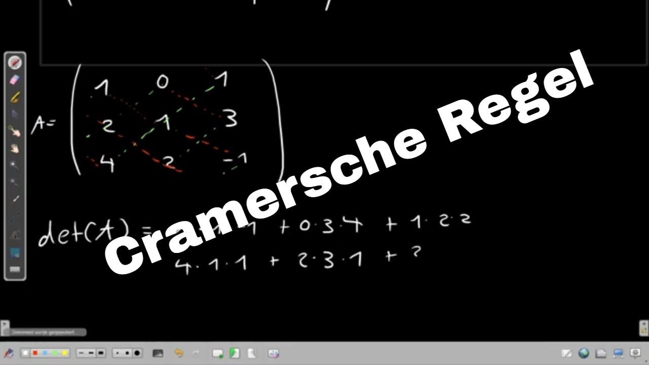 Cramersche Regel - Lineares Gleichungssystem lösen