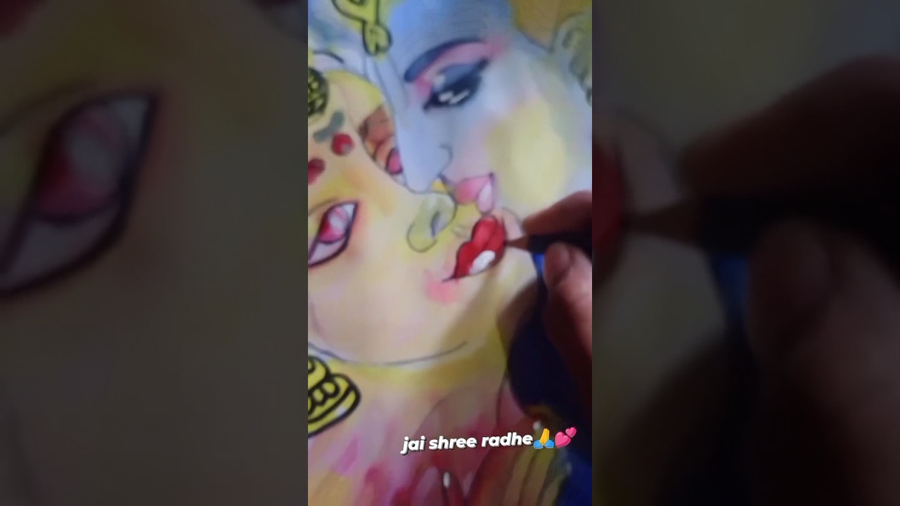 Jai shree radhee radhee...💕🙏  #artwork #radhekrishna #love #feelingsofart