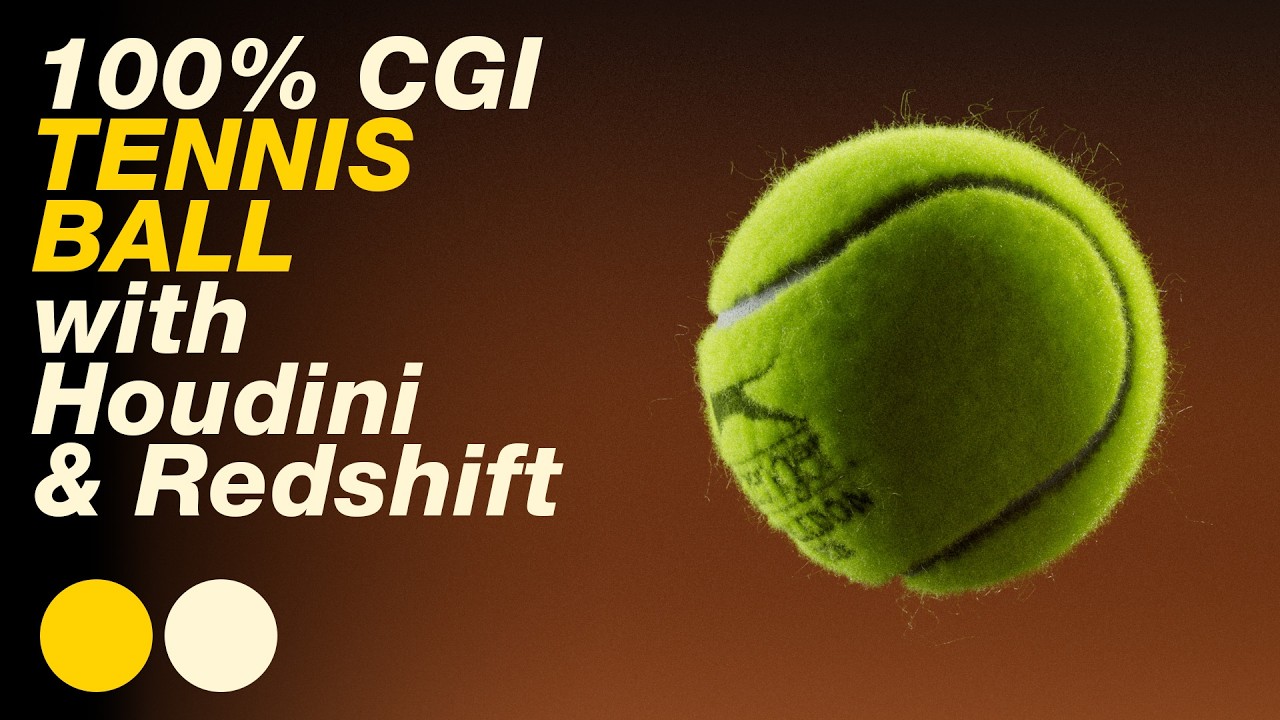 I Made a Photorealistic Tennis Ball in 3D (Full Tutorial: Houdini + Redshift)